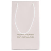 Blush Pink | Chic Rose Wedding Wedding Klein Cadeauzakje (Achterkant)