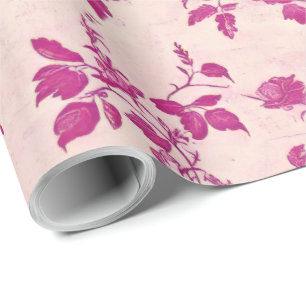 Blush Pink Chinoiserie Decoupage Cadeaupapier