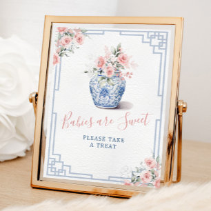 Blush Pink Chinoiserie Ginger Jar Baby's zijn zoet Poster