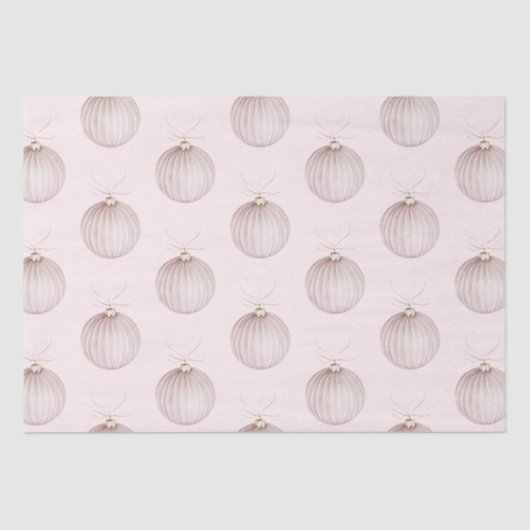 Blush Pink Christmas Ornament Koffie Mok Tissuepapier (Voorkant)