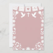 Blush Pink Cielito Lindo Bautizo y Primer Anito Kaart (Achterkant)