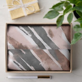 Blush Pink Copper Zebra Stripe Tissuepapier (Geschenk)