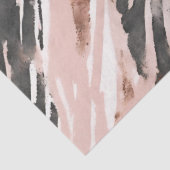 Blush Pink Copper Zebra Stripe Tissuepapier (Detail)