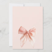 Blush Pink Coquette Bow Baby shower Bedankt (Achterkant)