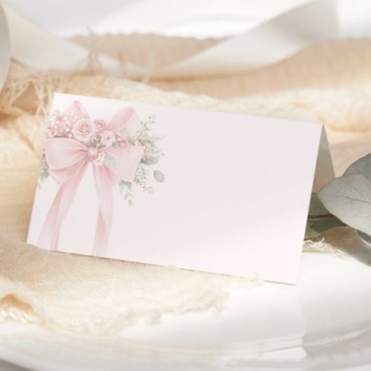 Blush Pink Coquette Bow Floral