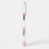 Blush Pink Coquette Bow Pattern Elegant Phone Case iPhone Hoesje (Rechterkant)