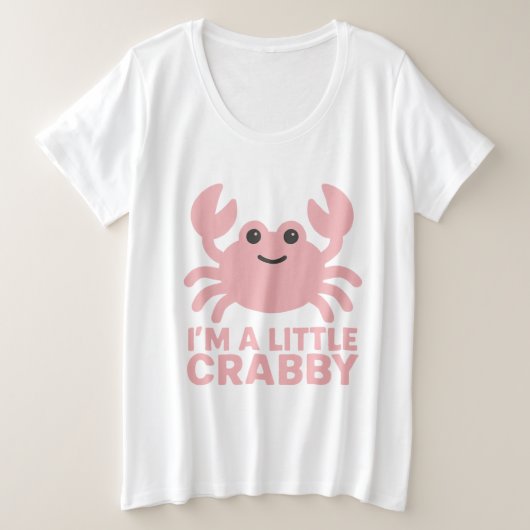 Blush-Pink Crab – Sweet “I’m a Little Crabby” (Design devant)