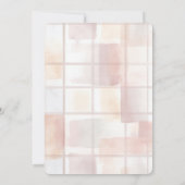 Blush Pink Cream Abstract Squares Baby Shower Kaart (Achterkant)