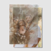 Blush Pink Cream Boho Floral Love Vellum Uitnodigingen (Offset (Koppel))