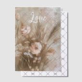Blush Pink Cream Boho Floral Love Vellum Uitnodigingen (Offset (Uitnodiging))