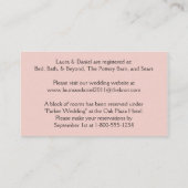 Blush PInk, Cream, Grey Damask Enclosure Kaart (Achterkant)