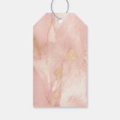 Blush Pink Cream Wit Goud Koeienhuid Cadeaulabel (Achterkant)