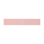 Blush Pink Crest Monogram Weddenschap Uitnodigingen Wikkel (Vlak)
