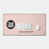 Blush Pink | Custom Business Logo Name, Slogan (Clavier et souris)