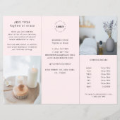 Blush Pink Custom Logo Business Trifold Brochure (Voorkant)
