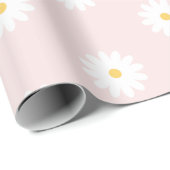 Blush Pink Daisy Cadeaupapier (Rol Hoek)