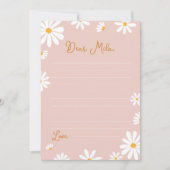 Blush Pink Daisy Time Capsule Note Message Kaart (Voorkant)