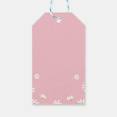 Blush Pink Daisy Verjaardag Dank u Label Cadeaulabel (Achterkant)