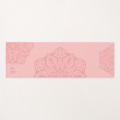 Blush Pink Decorative Modern Mandala With Initials Yogamat (Voorkant (horizontaal))