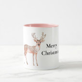 Blush Pink Deer Kerstmis Mok (Midden)