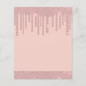 Blush Pink Diamond Drips Happy 15th Birthday (Achterkant)