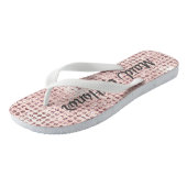 Blush Pink Diamond studeerde Glam Wedding Bridesma Teenslippers (Schuin)