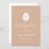Blush Pink Easter Egg Hunt Invitation Kaart (Voorkant / Achterkant)