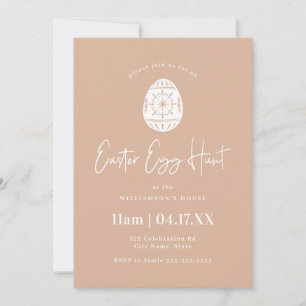 Blush Pink Easter Egg Hunt Invitation Kaart