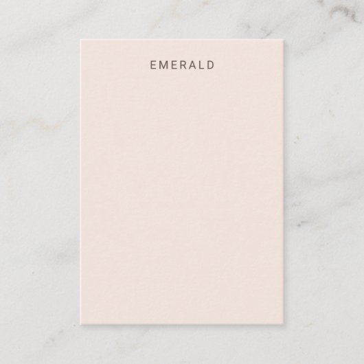 Blush Pink Edelsteen Display Kaart Visitekaartje (Voorkant)