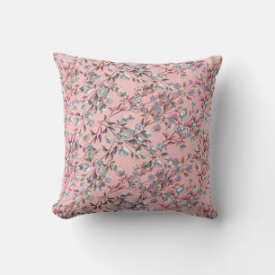Blush Pink Elegant Dainty Floral Pattern Kussen