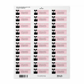 Blush Pink Elegant Fancy Tiffany Retouradres Etiket (Full Sheet)