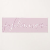 Blush Pink Elegant Naam Script Minimalist Custom Yogamat (Voorkant (horizontaal))