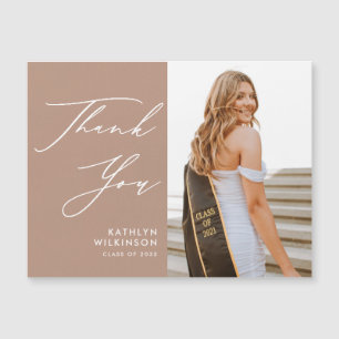 Blush Pink Elegant Script Photo AFSTUDEERDER Harte