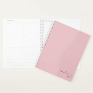 Blush Pink Elegant Simple Minimalist, op maat Planner