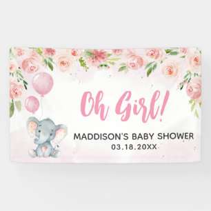 Blush Pink Elephant Baby shower Spandoek