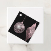 Blush Pink en Black Chevron en Damaskerst Bedankjes Labels (In situ)