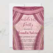 Blush Pink en Bourgondische Sparkle Bachelorette P Kaart (Voorkant)