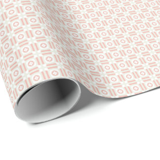 Blush Pink en Crème Flared Square Wrapping Paper Cadeaupapier