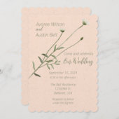 Blush Pink en een eenpersoons Daisy Kaart (Voorkant / Achterkant)