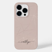 Blush Pink en Gold Abstract Case-Mate iPhone Case (Achterkant)