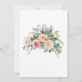 Blush Pink Eucalyptus Floral Gold Geometric Save The Date (Achterkant)