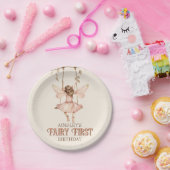 Blush Pink Fairy Eerste Aangepaste 1e Verjaardagsf Papieren Bordje (Feest)