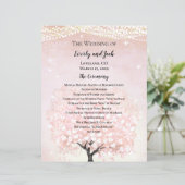 Blush Pink Fairytale Wedding Programme (Debout devant)