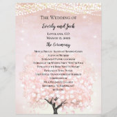 Blush Pink Fairytale Wedding Programme (Devant)