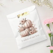 Blush Pink Fall Citrouilles sacs de faveur (Scellé)