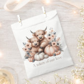 Blush Pink Fall Highland sacs de faveur de vache (Coupé)