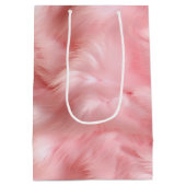 Blush Pink Faux Fur Medium Cadeauzakje (Achterkant)