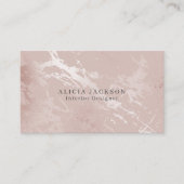 Blush Pink Faux Roos Gold Classy Interieurontwerpe Visitekaartje (Voorkant)