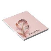 Blush Pink Feather Notitieblok (Schuin)