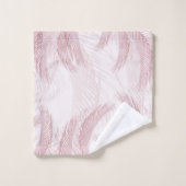 Blush Pink Feather Palm Bliss 1 Bad Handdoek (Wasdoekje)